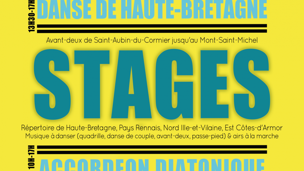 Stages d'accordéon diatonique et de danse de Haute-Bretagne - Samedi 9 mars 2024